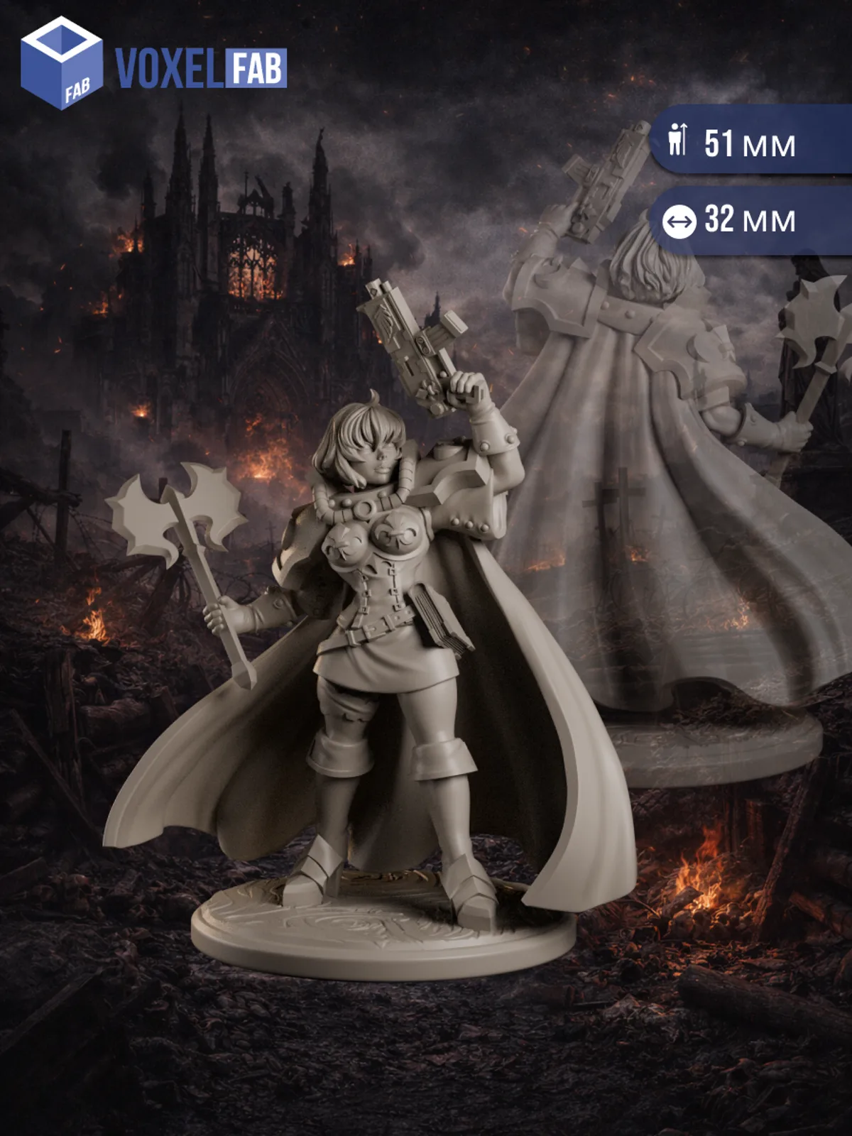 Сестры Порядка, Набор миниатюр Днд DnD и вархаммер Warhammer 40000, 12шт 41-51мм для НРИ (воительницы, паладины) — фото 6