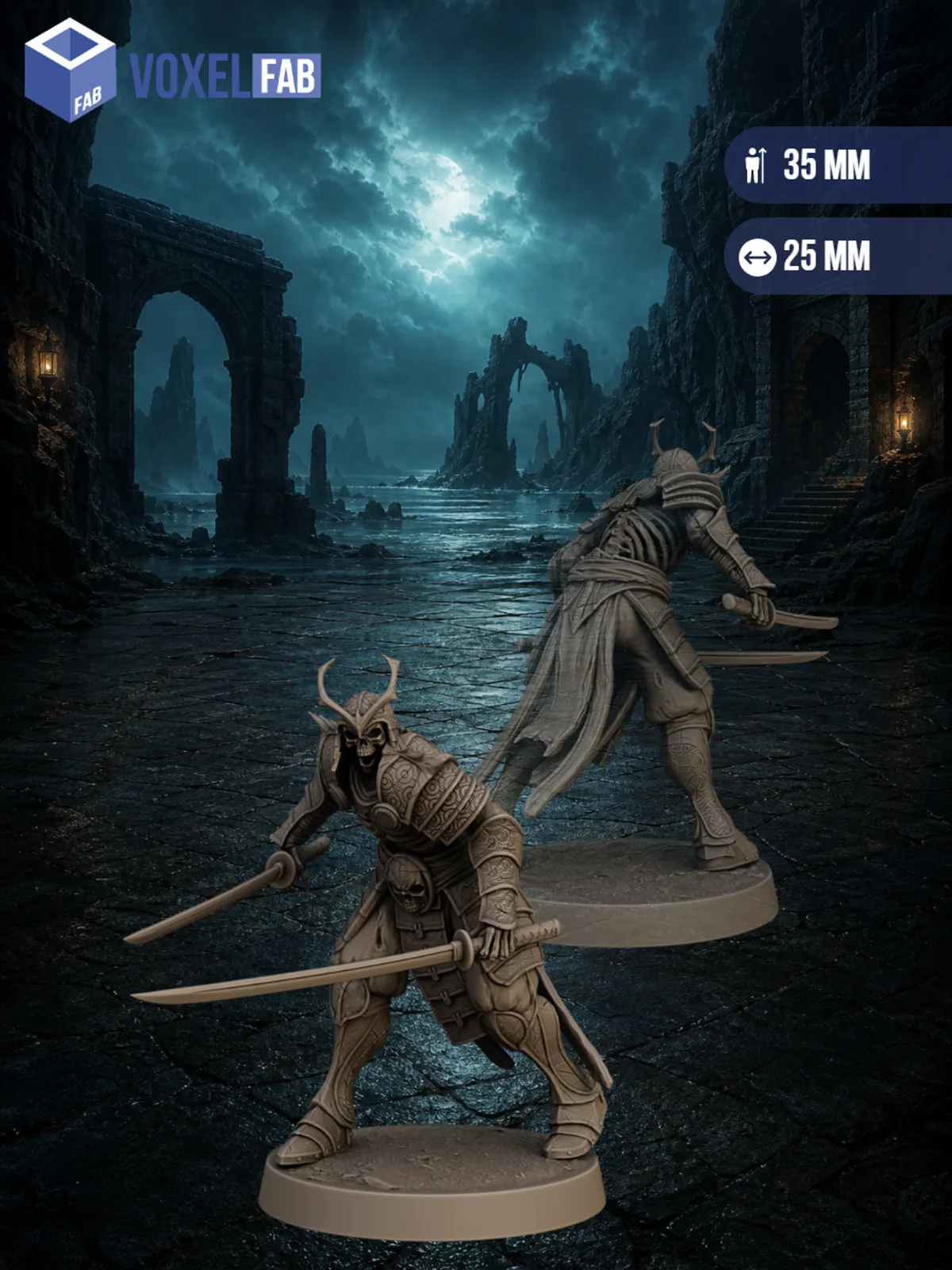 Скелеты Клана-Теней, 10 шт. Набор для настольных игр ДнД (DnD),Pathfinder, НРИ. Масштаб 32 мм (1:56). Миниатюры. — фото 2