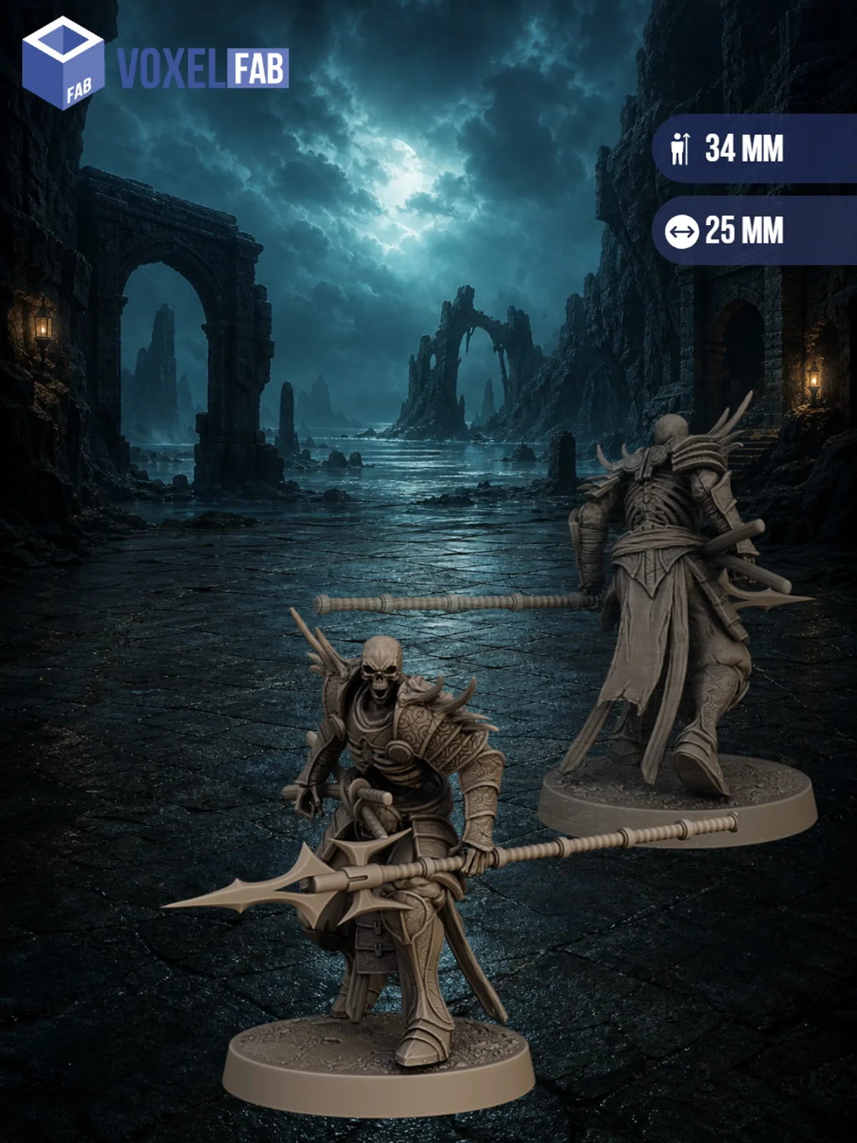 Скелеты Клана-Теней, 10 шт. Набор для настольных игр ДнД (DnD),Pathfinder, НРИ. Масштаб 32 мм (1:56). Миниатюры. — фото 7