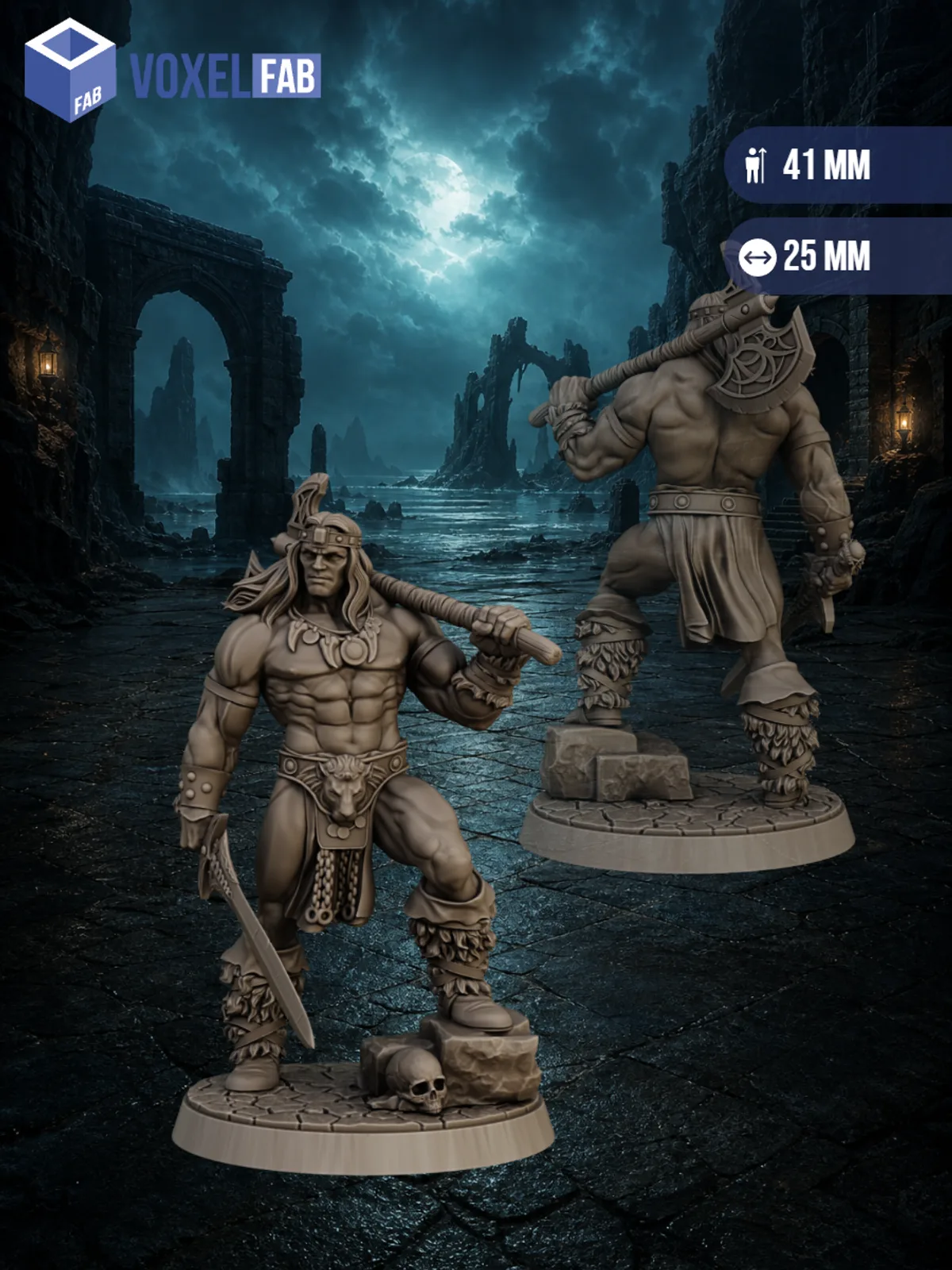Стражи Древних Земель Набор для настольных игр ДнД (DnD),Pathfinder, НРИ. Масштаб 32 мм (1:56). Миниатюр — фото 3