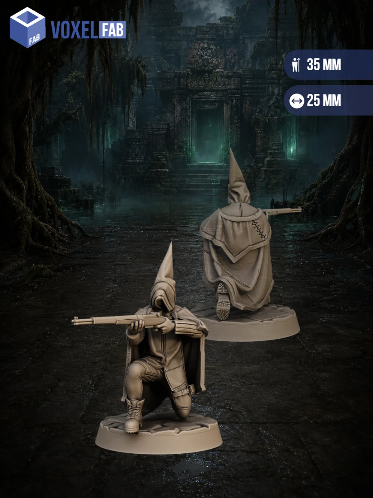 Ночные Охотники Набор для настольных игр ДнД (DnD),Pathfinder, НРИ. Масштаб 32 мм (1:56). Миниатюр — фото 7