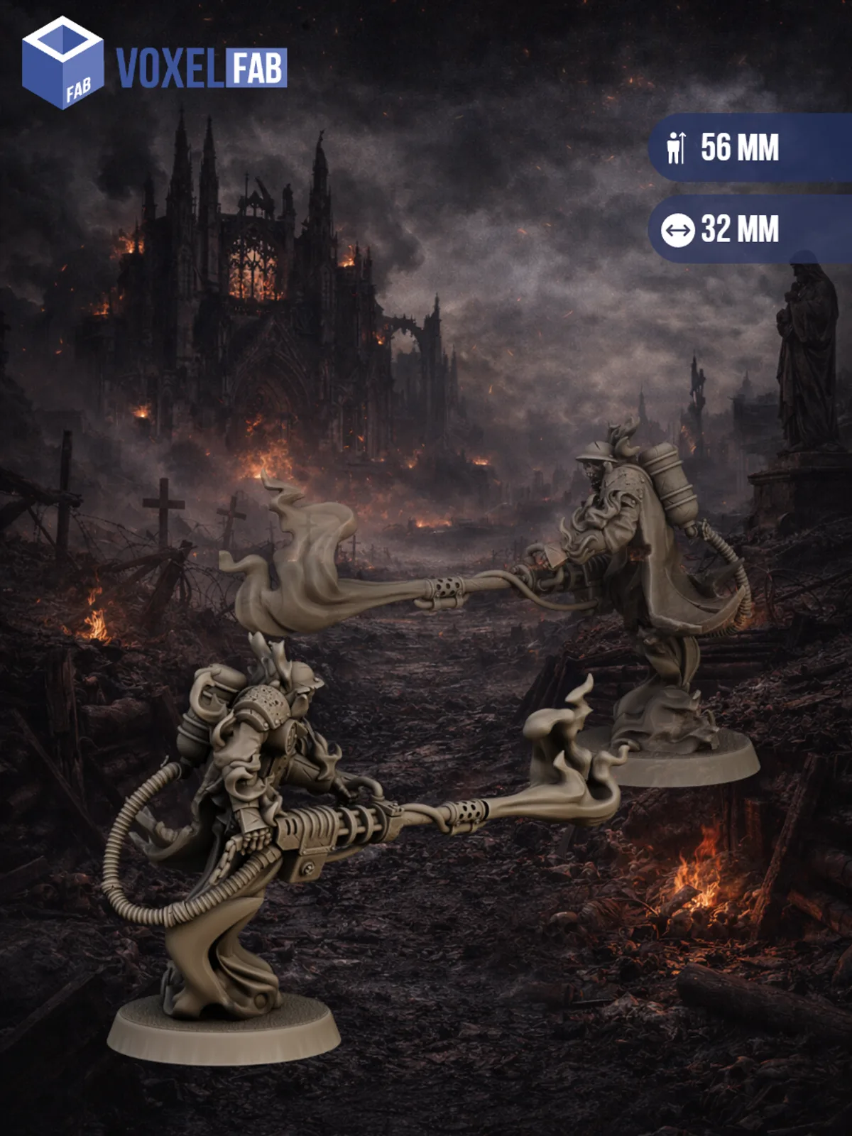 Падщий Страж: Окопный Огнеметчик, миниатюра для Trench Crusade — фото 3