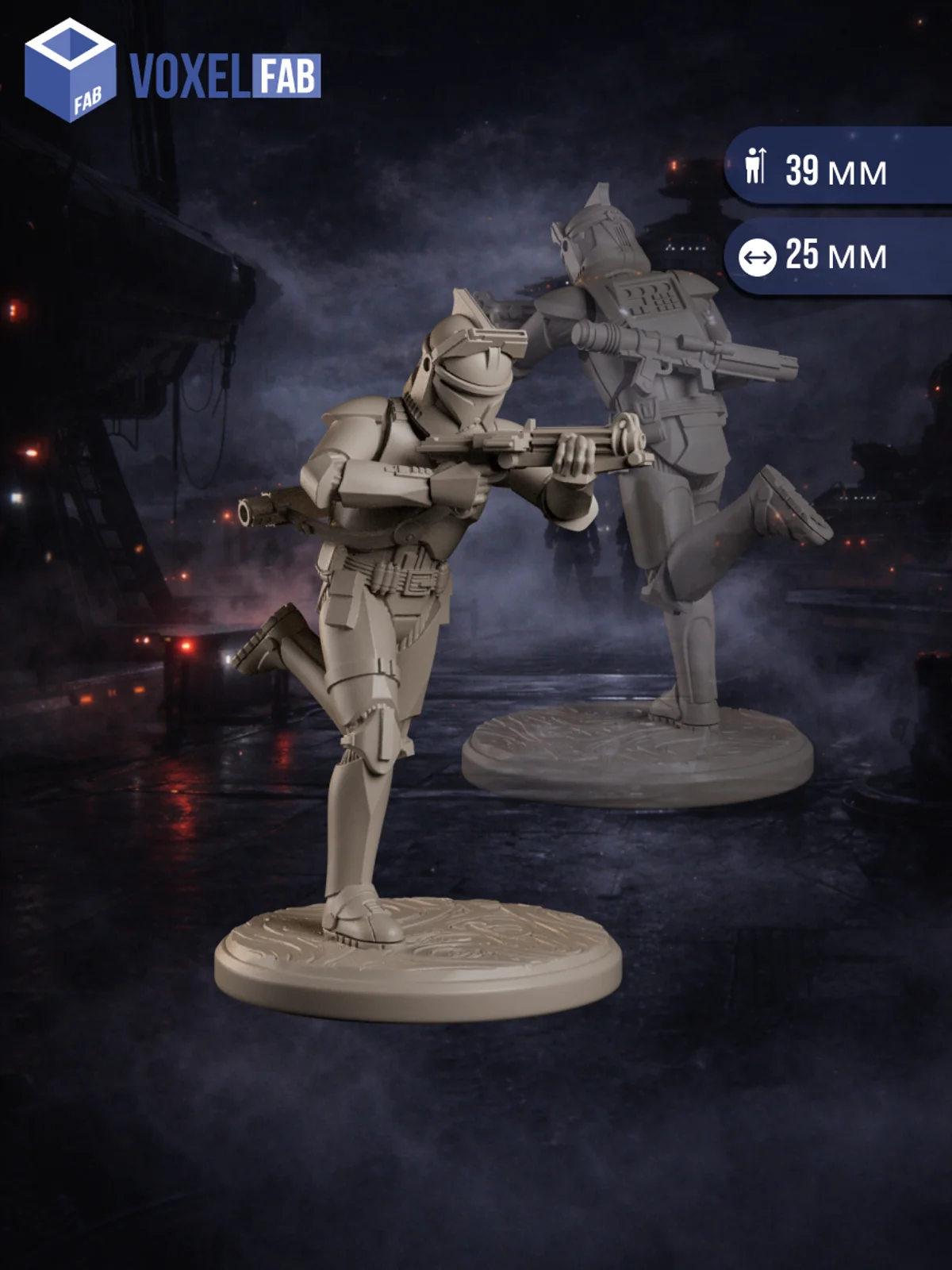 Штурмовой отряд клонов Фаза I, Набор миниатюр Star Wars Legion, 10шт 32-40мм для НРИ (клоны штурмовики) — фото 3