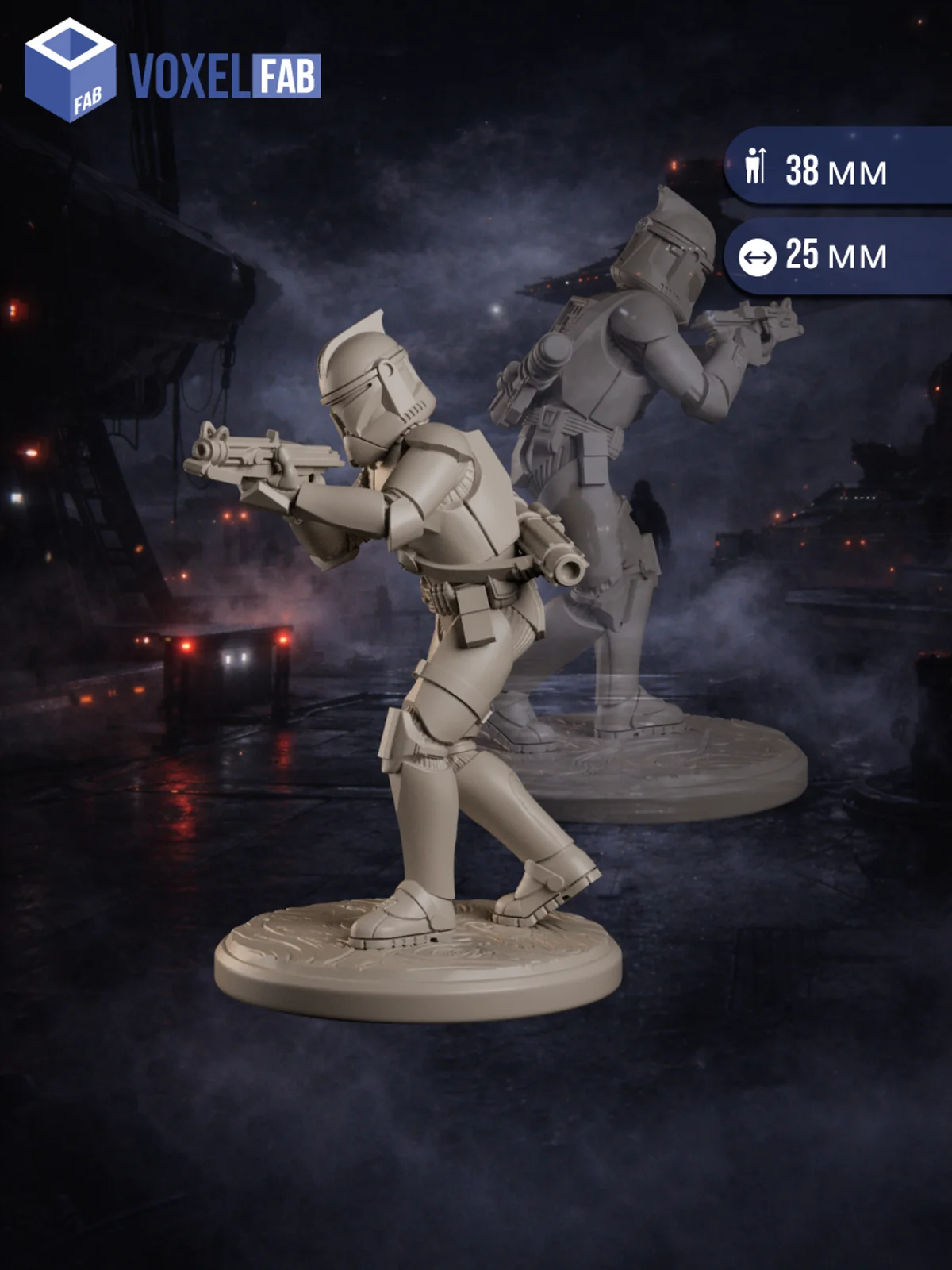 Штурмовой отряд клонов Фаза I, Набор миниатюр Star Wars Legion, 10шт 32-40мм для НРИ (клоны штурмовики) — фото 8