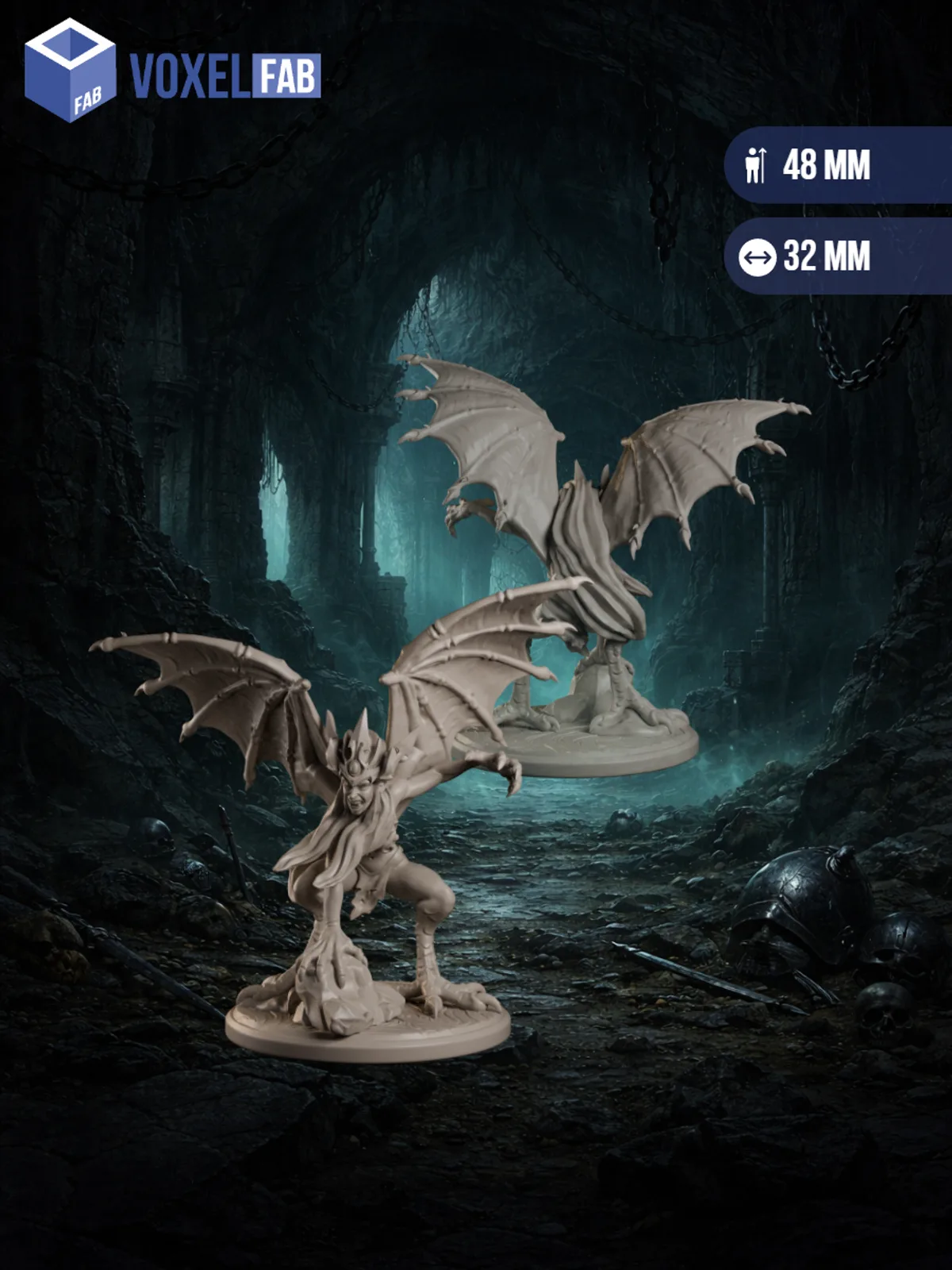 Обитательницы Бездны (крылатые демоны, суккубы) 3шт фигурки ДнД Pathfinder неизвестна под покрас — фото 4