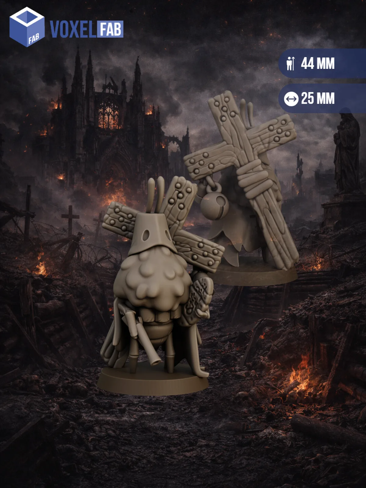 Окопные Жуки Наемники (инсектоиды, снайперы) 7шт миниатюры Trench Crusade 36-51мм под покрас — фото 5
